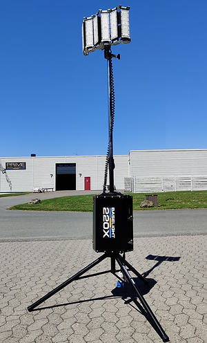 Baselight 220x Tripod Light Tower, deployed