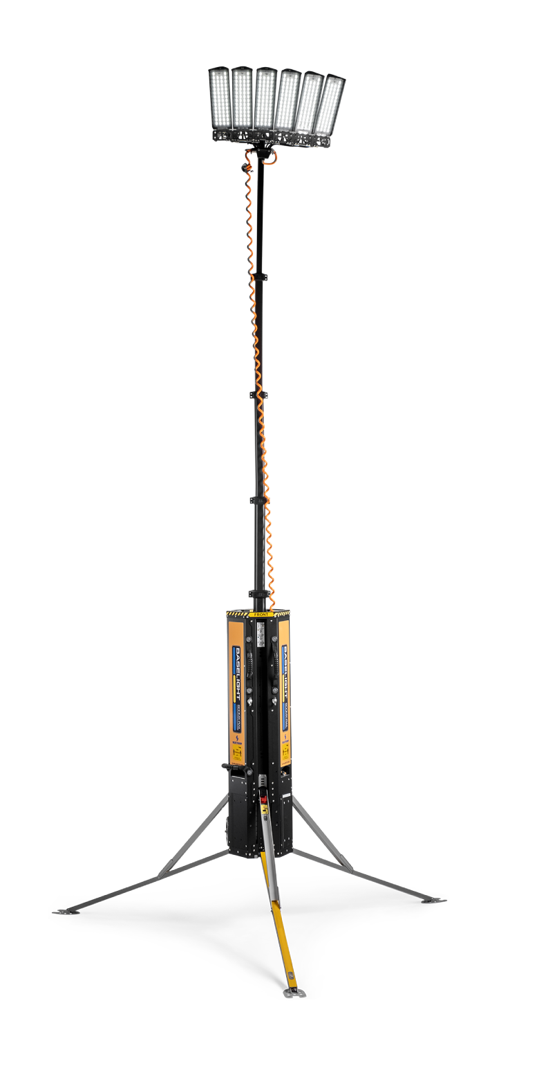 Baselight 600mx RAIL Light Tower, deployed